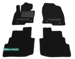 Двухслойные коврики Sotra Classic Black для Mazda CX-9 (mkII)(1-2 ряд) 2016→