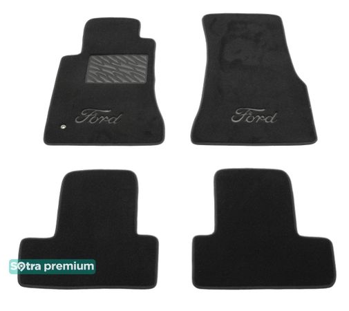 Двошарові килимки Sotra Premium Black для Ford Mustang (mkV) 2005-2014 - Фото 1