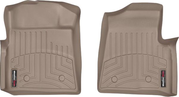 Коврики WeatherTech Beige для Ford F-150 (mkXII)(all cabs)(no 4x4 shifter)(no air vents to 2 row)(4 fixing posts)(2 pcs.)(1 row) 2010-2014 - Фото 1