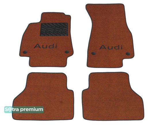 Двошарові килимки Sotra Premium Terracotta для Audi A6/S6/RS6 (mkV)(C8) 2018→; A7/S7/RS7 (mkII) 2018→ - Фото 1