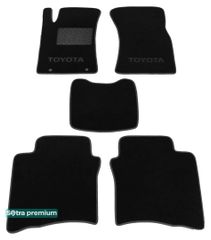 Двухслойные коврики Sotra Premium Black для Toyota Fortuner (mkI)(1-2 ряд) 2006-2015