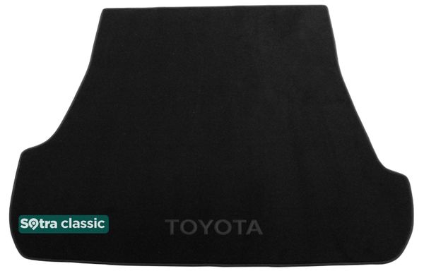 Двошарові килимки Sotra Classic Black для Toyota Land Cruiser (J200)(без вирізів під 3 ряд)(багажник) 2007-2015 - Фото 1