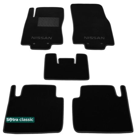 Двухслойные коврики Sotra Classic Black для Nissan X-Trail (mkIII) / Rogue (mkII) 2013-2021 - Фото 1