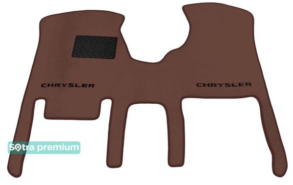 Двошарові килимки Sotra Premium Chocolate для Chrysler Grand Voyager (mkIV)(1 ряд) 2000-2007 - Фото 1