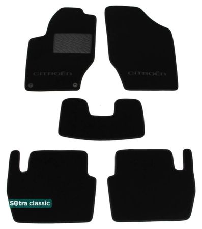 Двошарові килимки Sotra Classic Black для Citroen C4 (mkII) 2010-2018 / DS4 (mkI) 2010-2018 - Фото 1