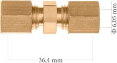 Соединитель тормозных трубок WP 5-600-153 под трубку 6.00 мм