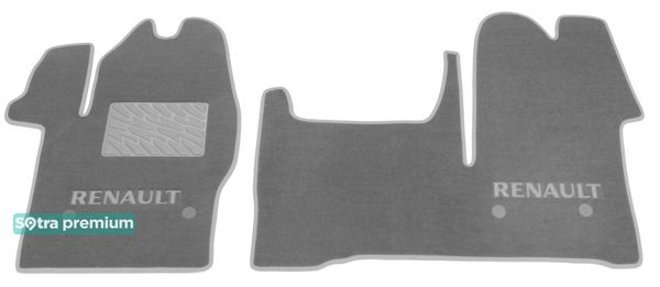 Двошарові килимки Sotra Premium Grey для Renault Master (mkIII)(1 ряд) 2010→ - Фото 1