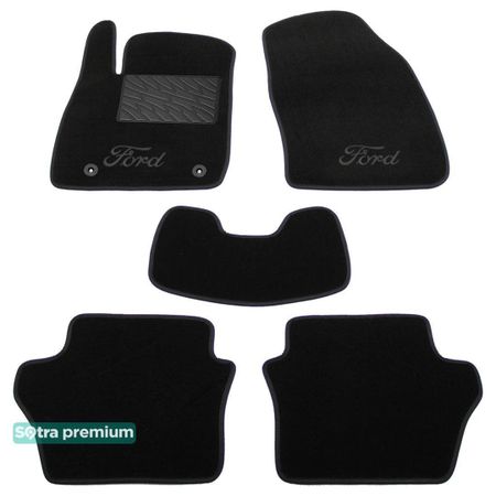 Двошарові килимки Sotra Premium Black для Ford Fiesta (mkVI) 2008-2017 - Фото 1