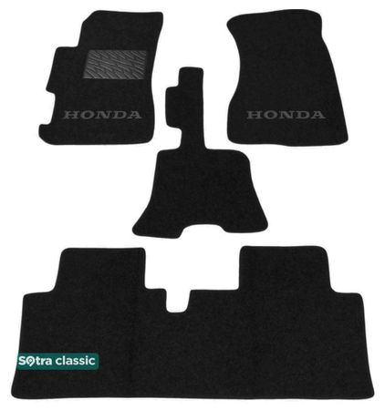 Двошарові килимки Sotra Classic Black для Honda Civic (mkVII)(хетчбек) 2000-2005 - Фото 1