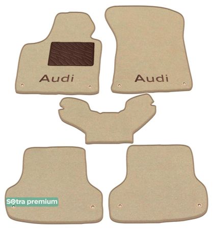 Двошарові килимки Sotra Premium Beige для Audi A3/S3 (mkI) 1996-2003 - Фото 1
