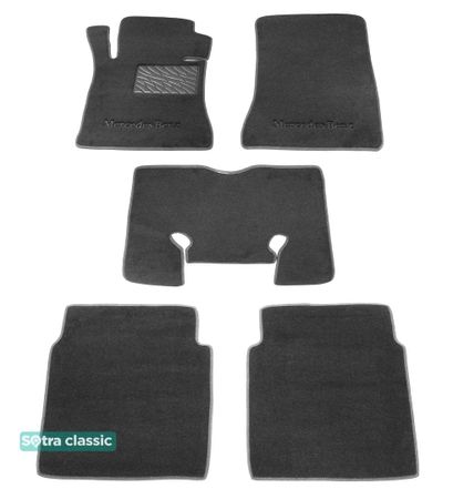 Двошарові килимки Sotra Classic Grey для Mercedes-Benz S-Class (W126)(long) 1979-1992 - Фото 1