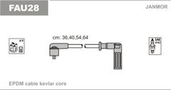 Дроти запалювання Janmor FAU28 для Fiat Punto 1.6 (176 A9.000) / Tempra 1.6.e. (159 B9.000)