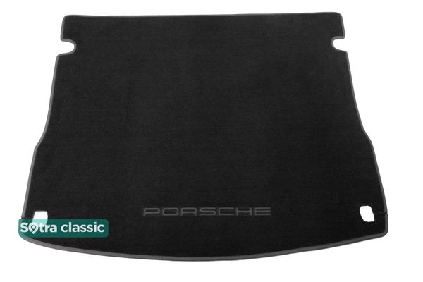Двухслойные коврики Sotra Classic Black для Porsche Macan (mkI)(с вырезами под крепления)(багажник) 2014→ - Фото 1