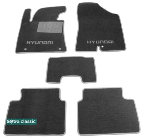 Двошарові килимки Sotra Classic Grey для Hyundai i30 (mkII) 2011-2017 - Фото 1