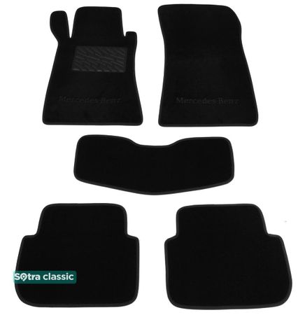 Двошарові килимки Sotra Classic Black для Mercedes-Benz CLK-Class (C209; A209) 2002-2010 - Фото 1