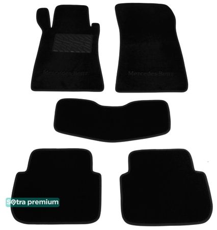 Двошарові килимки Sotra Premium Black для Mercedes-Benz CLK-Class (C209; A209) 2002-2010 - Фото 1