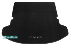 Двухслойные коврики Sotra Classic Black для Mazda CX-9 (mkI)(сложенный 3 ряд)(багажник) 2007-2015