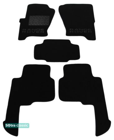 Двошарові килимки Sotra Classic Black для Land Rover Range Rover Sport (mkI)(без люверсів) 2005-2013 - Фото 1