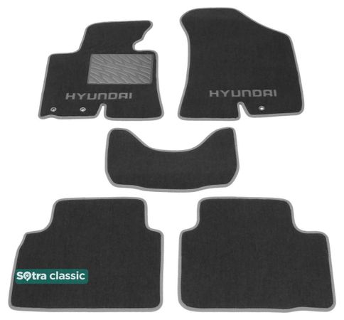 Двошарові килимки Sotra Classic Grey для Hyundai ix35 (mkII) 2009-2015 - Фото 1