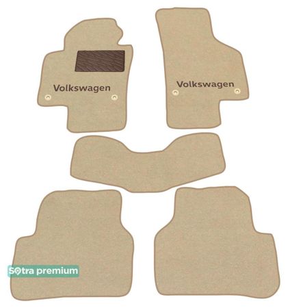 Двошарові килимки Sotra Premium Beige для Volkswagen Passat (mkVIII)(B7) 2010-2014 / CC (A6-A7) 2008-2017 - Фото 1