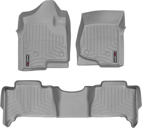 Коврики Weathertech Grey для Chevrolet Tahoe; GMC Yukon (hybrid)(mkIII)(1-2 row)(1 row bucket seats) 2007-2014 - Фото 1
