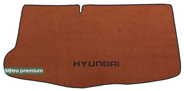 Двошарові килимки Sotra Premium Terracotta для Hyundai i10 (mkI)(багажник) 2007-2014 - Фото 1