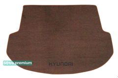 Двухслойные коврики Sotra Premium Chocolate для Hyundai Santa Fe (mkIII)(2 ряда)(багажник) 2013-2018