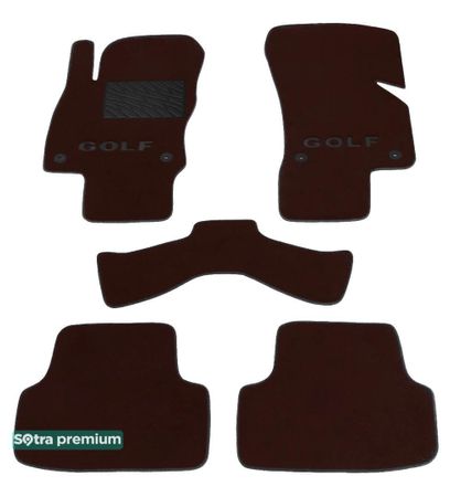 Двошарові килимки Sotra Premium Chocolate для Volkswagen Golf (mkVII-mkVIII) 2012→ - Фото 1