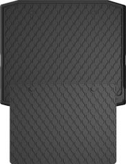Гумовий килимок у багажник Gledring для Skoda Kodiaq (mkI) 2016→ (без дворівневої підлоги)(нижній)(без запаски)(багажник із захистом)