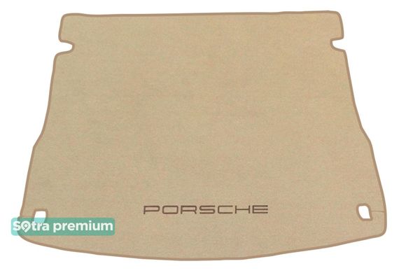 Двухслойные коврики Sotra Premium Beige для Porsche Macan (mkI)(с вырезами под крепления)(багажник) 2014→ - Фото 1