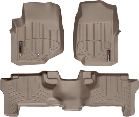 Коврики WeatherTech Beige для Chevrolet Trailblazer; GMC Envoy; Buick Rainier (mkI)(2 rows) 2001-2008 - Фото 1