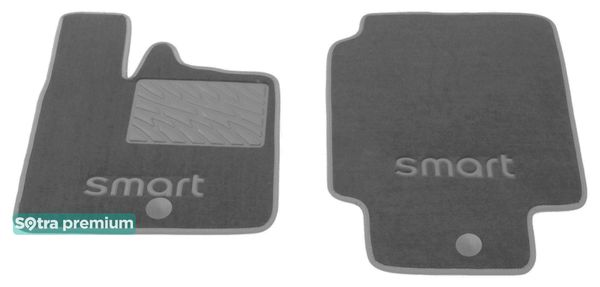 Двошарові килимки Sotra Premium Grey для Smart ForTwo (A450-W450) 1998-2006 - Фото 1