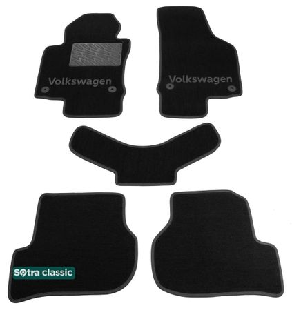 Двошарові килимки Sotra Classic Black для Volkswagen Golf (mkVI) 2008-2012 / Scirocco (mkIII) 2009-2017 - Фото 1
