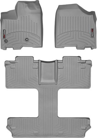 Коврики Weathertech Grey для Toyota Sienna (mkIII)(1-2-3 row)(7 seats) 2013-2020 - Фото 1