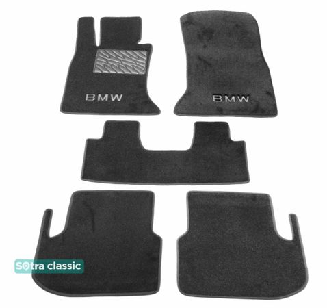 Двошарові килимки Sotra Classic Grey для BMW 5-series (F10/F11)(задній привід) 2013-2016 - Фото 1