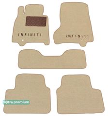 Двошарові килимки Sotra Premium Beige для Infiniti G (mkIV)(2 кліпси) 2006-2013