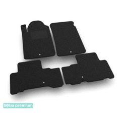 Двошарові килимки Sotra Premium Black для SsangYong Rexton (mkI)(1-2 ряд) 2012-2017