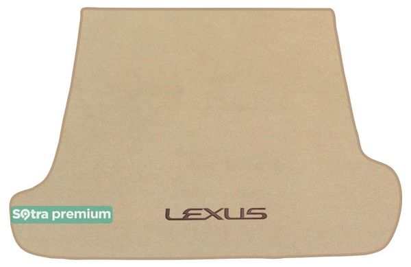 Двошарові килимки Sotra Premium Beige для Lexus GX (mkI)(J120)(без отворів під 3 ряд)(багажник) 2002-2009 - Фото 1