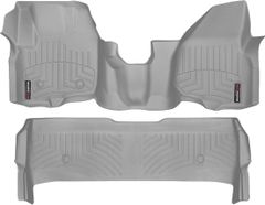 Коврики Weathertech Grey для Ford Super Duty (double cab)(mkIII)(no 4x4 shifter)(1 row - 1pc.)(raised dead pedal) 2012-2016 automatic