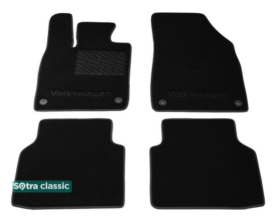 Двошарові килимки Sotra Classic Black для Volkswagen ID.4 (mkI) 2020→ - Фото 1