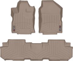 Коврики Weathertech Beige для Subaru Ascent (mkI)(1-2 row)(2 row bench seats) 2019→