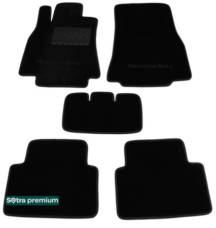 Двошарові килимки Sotra Premium Black для Mercedes-Benz A-Class (W169) / B-Class (W245) 2005-2011 - Фото 1