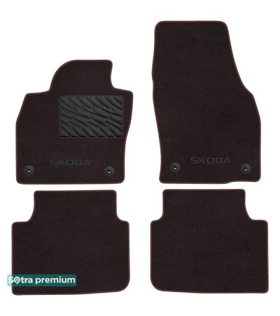 Двошарові килимки Sotra Premium Chocolate для Skoda Scala (mkI) 2019→ - Фото 1