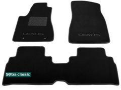Двошарові килимки Sotra Classic Black для Lexus RX (mkII)(підлокітник зсунутий уперед) 2003-2008