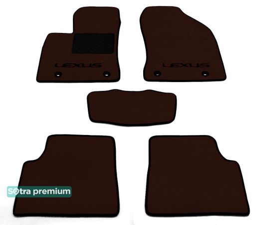 Двошарові килимки Sotra Premium Chocolate для Lexus CT (mkI) 2011-2022 - Фото 1