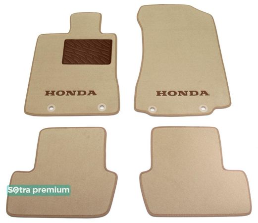 Двошарові килимки Sotra Premium Beige для Honda Legend (mkIV)(4 кліпси) 2009-2012 - Фото 1