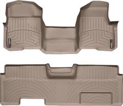 Коврики WeatherTech Beige для Ford F-150 (mkXII)(extended cab)(no 4x4 shifter)(1 row - 1pc.)(no console)(with air vents to 2 row)(2 fixing posts) 2010-2014