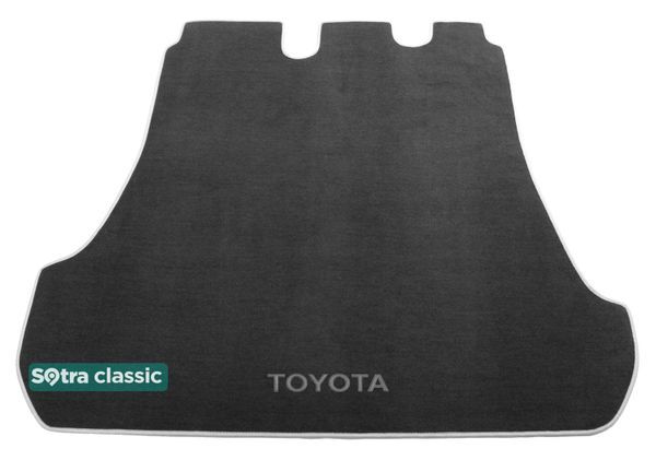 Двухслойные коврики Sotra Classic Grey для Toyota Land Cruiser (J200)(без вырезов под 3 ряд)(багажник) 2016-2021 - Фото 1