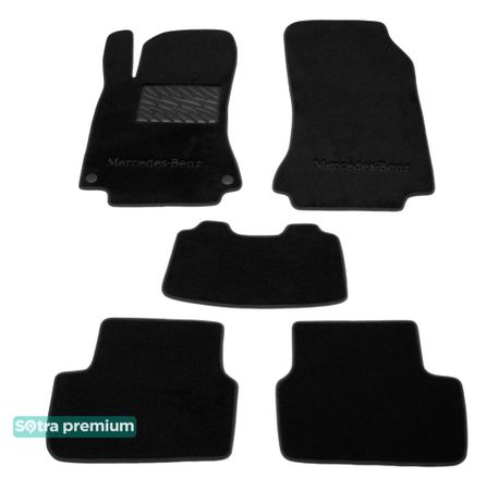 Двошарові килимки Sotra Premium Black для Mercedes-Benz CLA-Class (C117/X117) 2013-2019 - Фото 1
