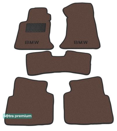 Двошарові килимки Sotra Premium Chocolate для BMW 3-series (E36) 1991-1997 - Фото 1